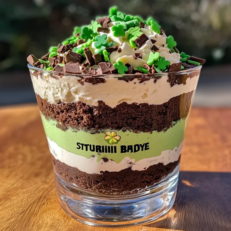 St. Patricks Day Brownie Trifle